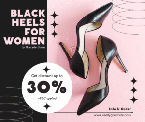 black heels for women